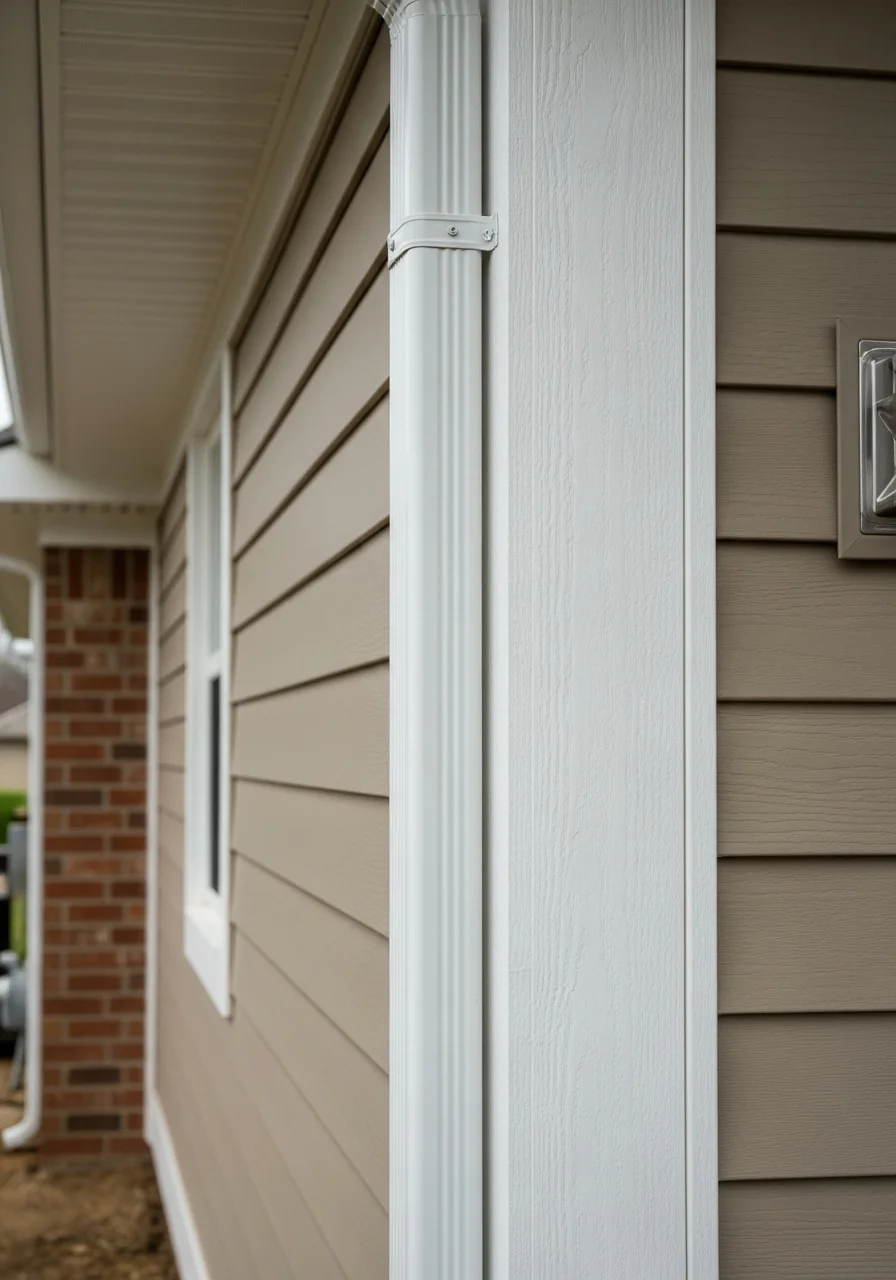 Close-up of professional workmanship on a Clay County home exterior, showing attention to detail and quality finish.